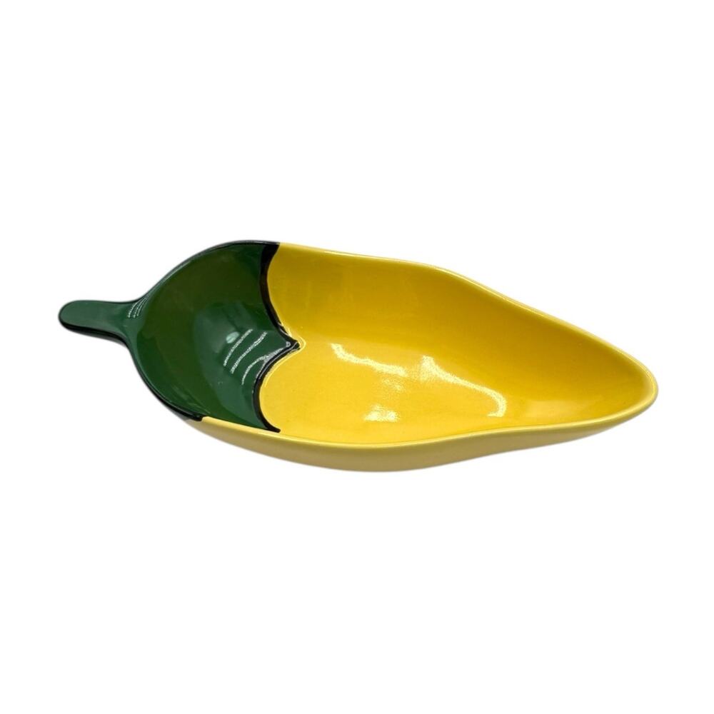 Vintage Shonfeld’s Serving Dip Vegetable Dish Jalapeño Shape 8” x 4” EUC